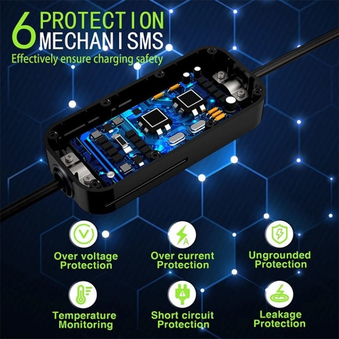 Încărcător portabil pentru mașini electrice EV cu reglare 2 în 1