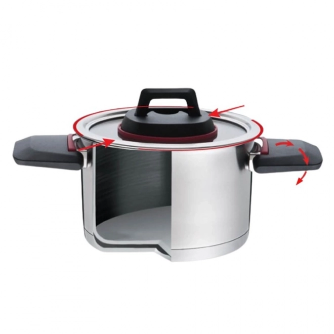 Garnek cu mânere rabatabile 18cm 2.3l