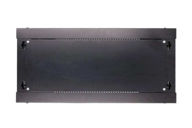 Dulap suspendat rack 4U 600x450 negru cu uși de sticlă