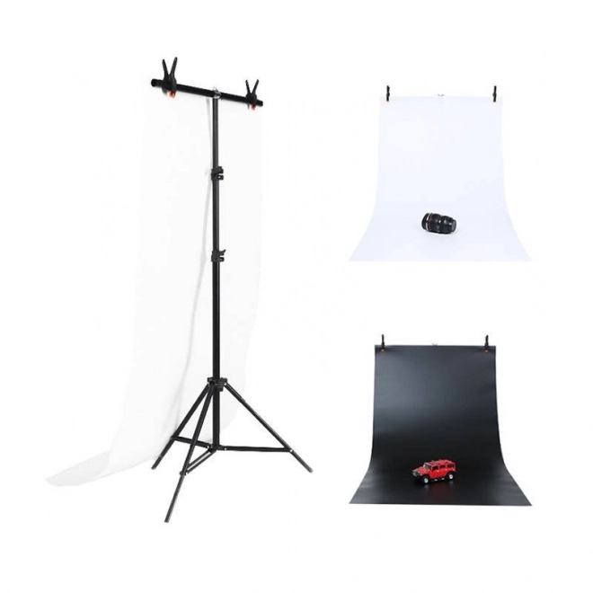 Suport pentru fundal studio foto Puluz 70x200 cm cu 2 fundaluri