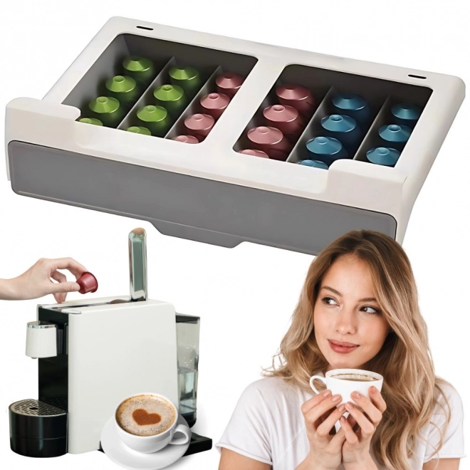 Organizator de capsule cafea cu montare sub dulap pentru Nespresso