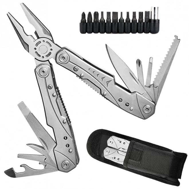Multitool SCYGLER 23în1 din oțel inoxidabil cu husă și set de biți