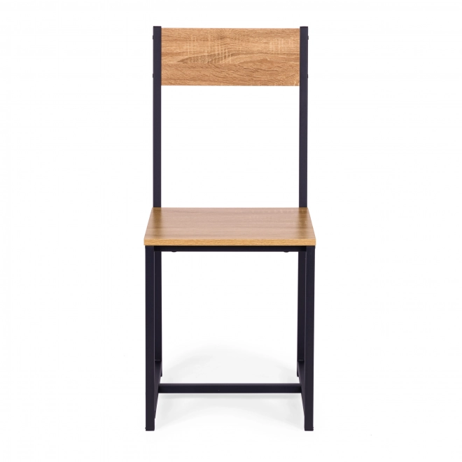 Set de mobilier: masă și 2 scaune din metal și MDF