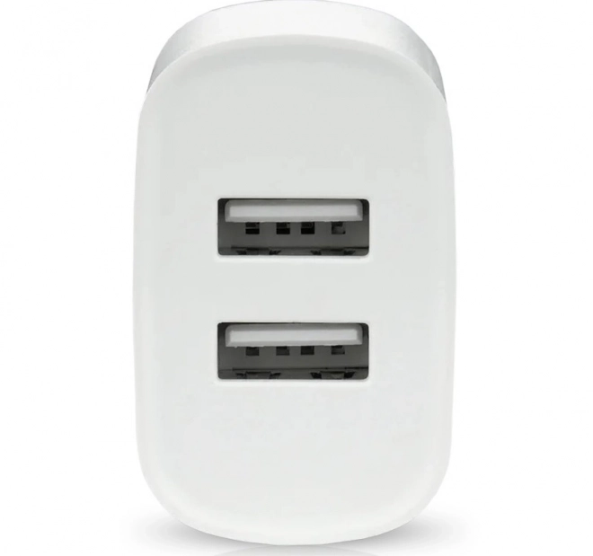 Încărcător de rețea 2X USB 2,4A alb