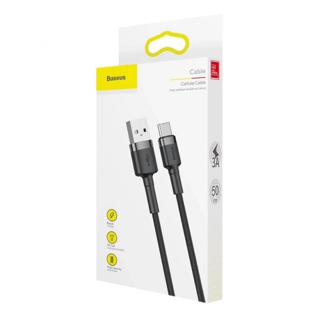 Cablu Baseus Cafule USB-C 1m gri-negru