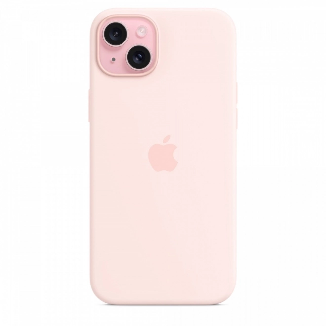 Carcasă de silicon MagSafe pentru iPhone 15 Plus - roz deschis