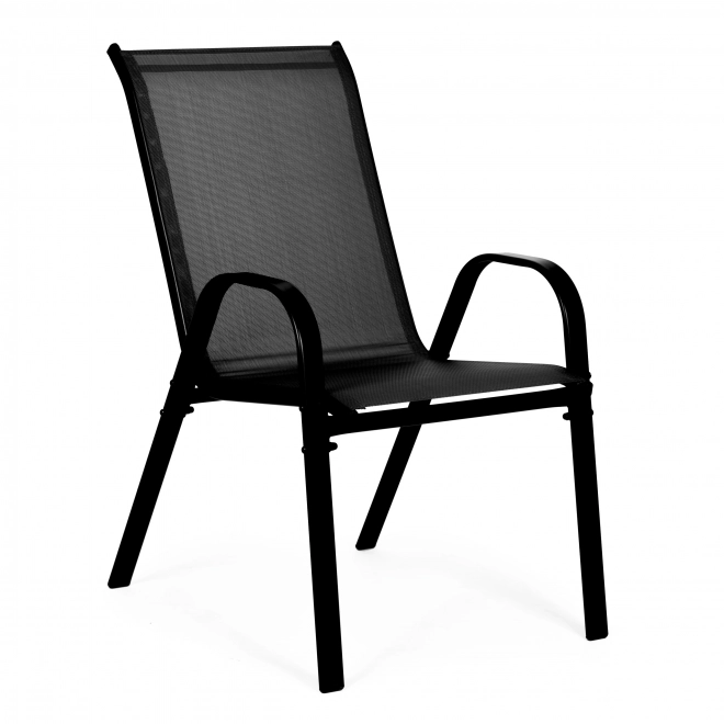 Set de scaune de grădină pentru terasă sau balcon, negre