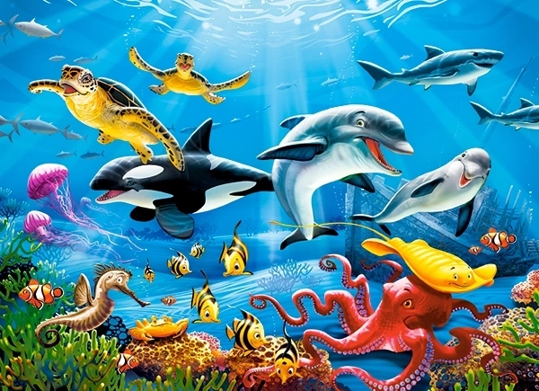 Puzzle tropicale subacvatic 200 piese 7+ Castorland