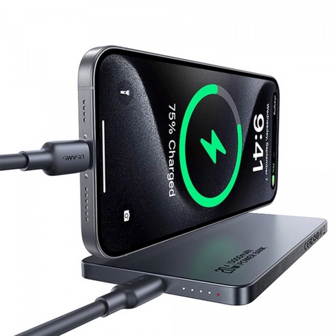Powerbank MagSafe 5000mAh Alb cu Încărcare Inductivă și PD