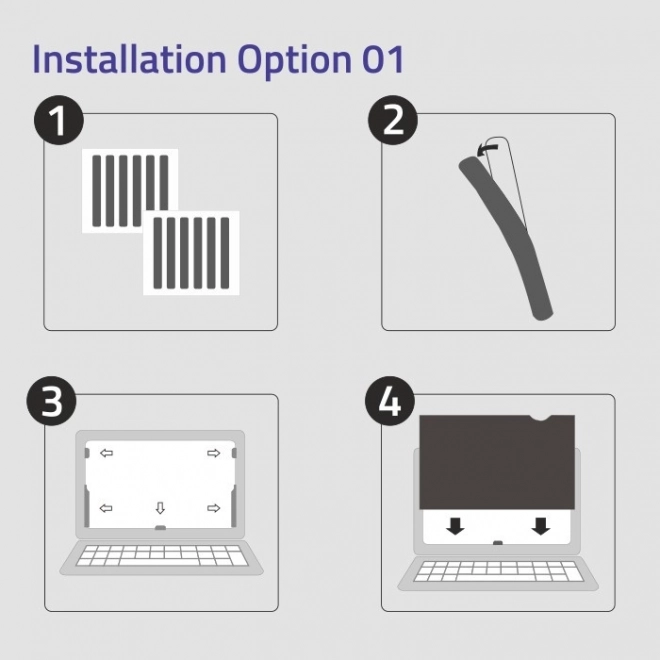 Filtru de confidențialitate Qoltec pentru laptop de 15,6 inch