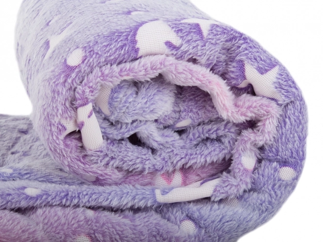 Pătură cu mâneci fleece cald sweatshirt halat neon – violet