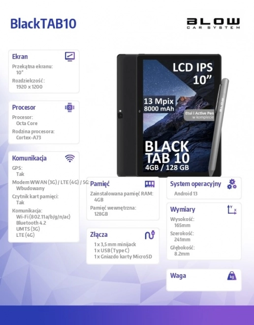 Tablet 10 inch 4G LTE negru