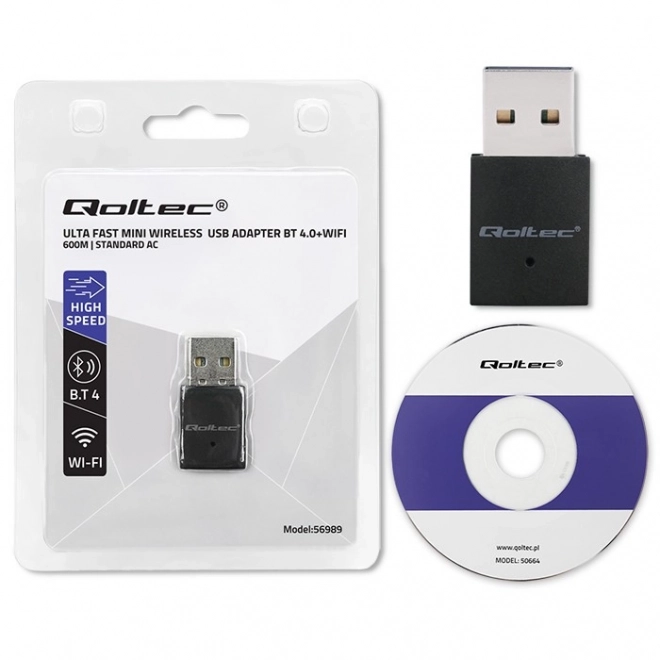 Mini adaptor WiFi de mare viteză cu Bluetooth
