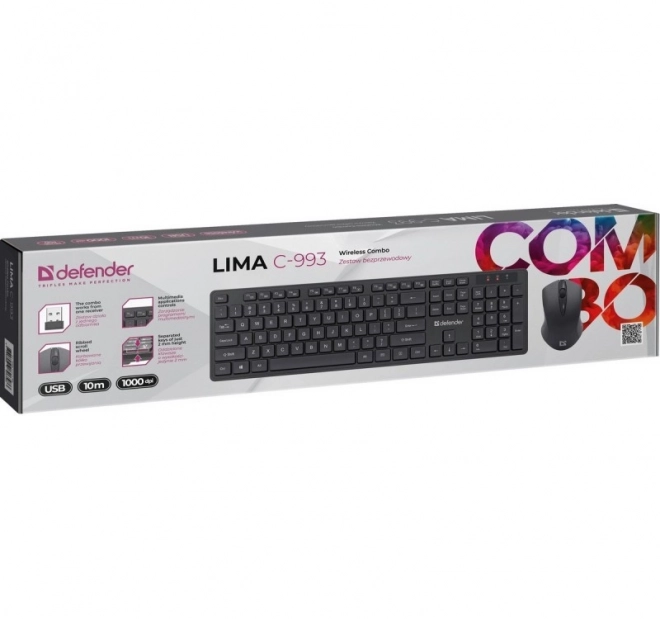Set tastatură și mouse wireless Lima