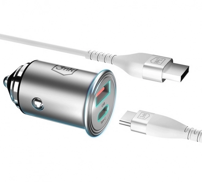 Încărcător auto Hyper 30W cu USB-C și USB-A