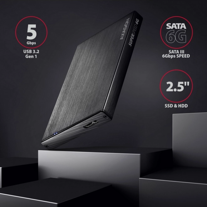 Carcasă externă din aluminiu USB 3.2 SATA 6G 2.5"