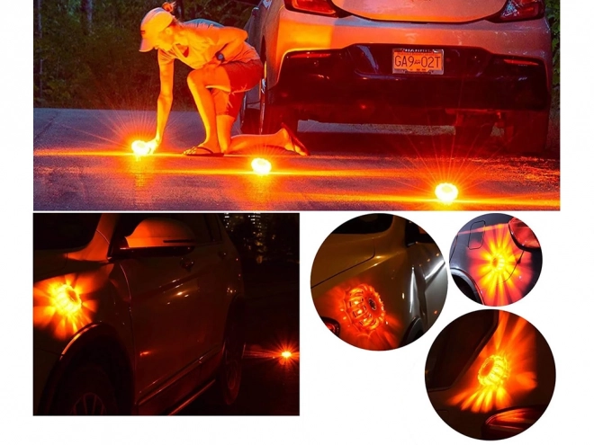 Lumină Puternică de Avertizare cu 360° LED și Magnet