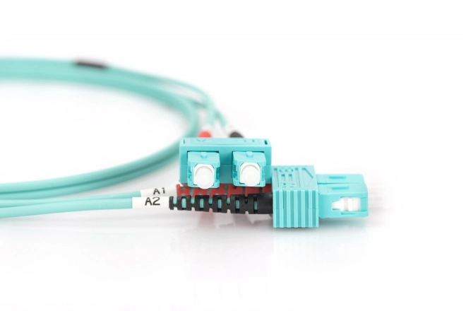 Fir optic patch cord SC-SC MM 50/125 OM3 duplex 3m turcoaz