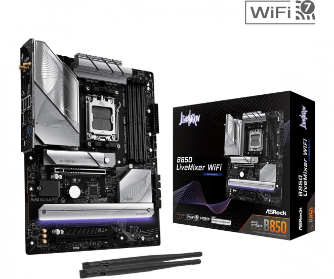 Piesă de bază LiveMixer WiFi AM5 DDR5 USB3.2 ATX