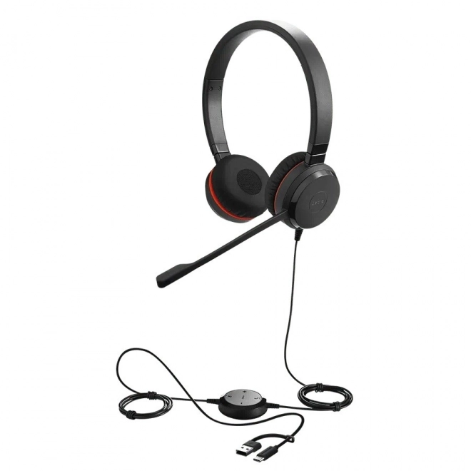 Căști profesionale Evolve 2 cu USB-A și C
