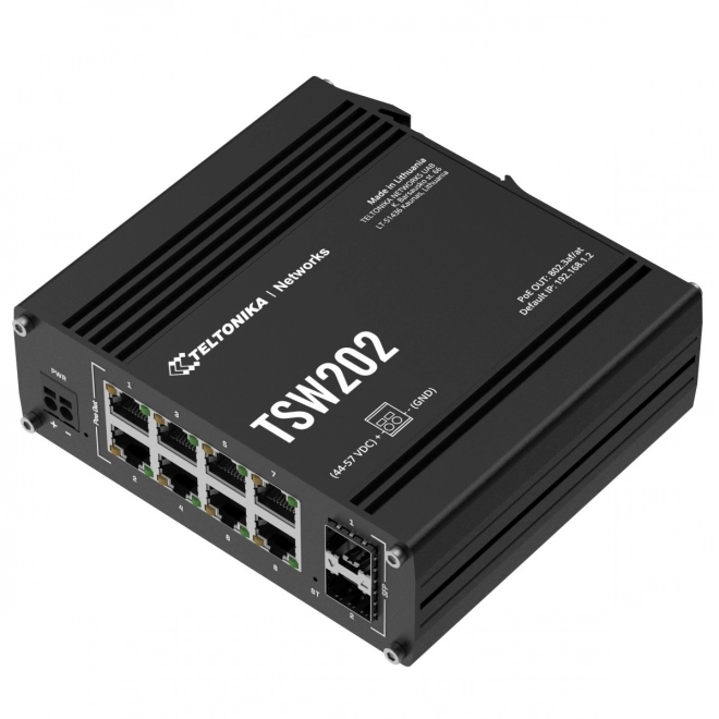 Comutator industrial gestionat TSW202 2xSFP 8xPoE+ L2/L3
