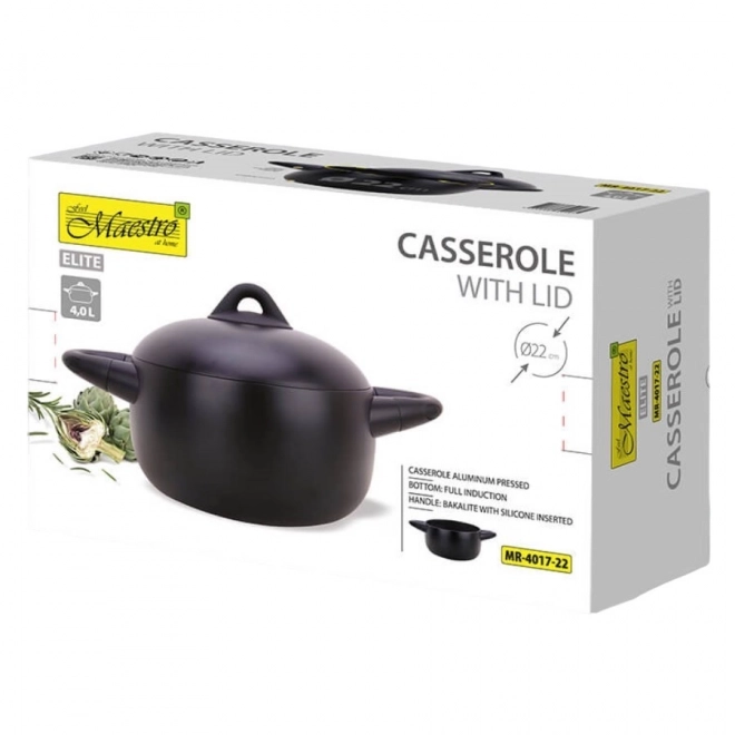 Oală cu capac Marble 22 cm, 4,0 l