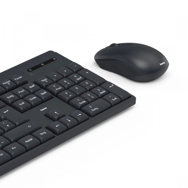 Tastatură și mouse wireless Hama WKM-100 negru