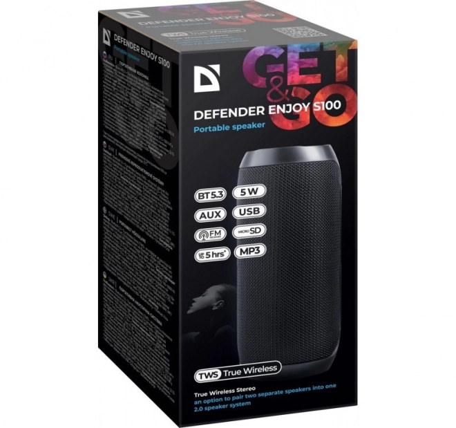 Boxă Bluetooth Enjoy S100 neagră
