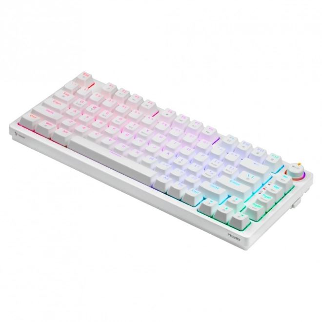 Claviatură mecanică fără fir Phenix White cu switch-uri Gateron Yellow