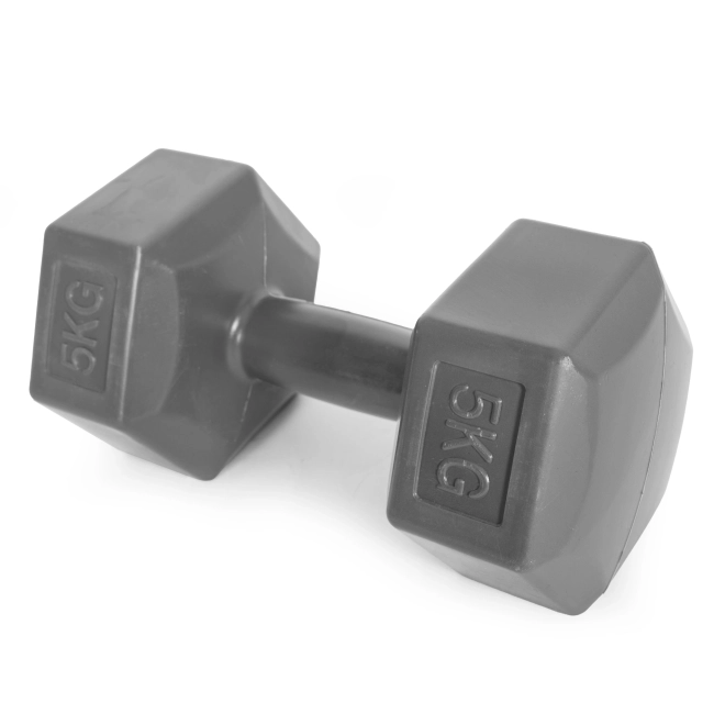 Set de gantere hexagonale 2x5 kg gri ModernHome