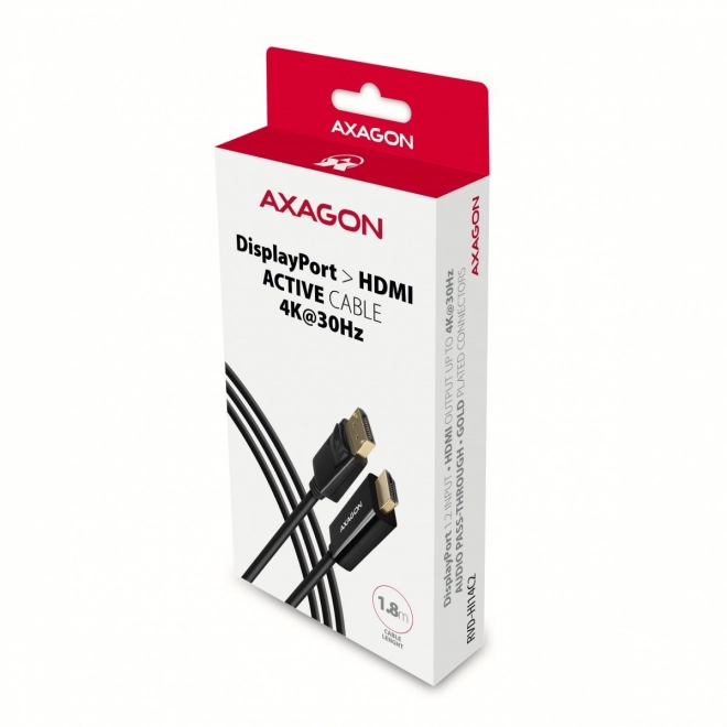 Adaptor activ DisplayPort la HDMI 1.4 cu cablu de 1,8m, 4K/30Hz
