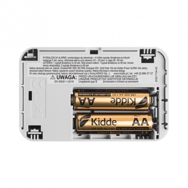 Detector de monoxid de carbon Kidde cu senzor electrochimic