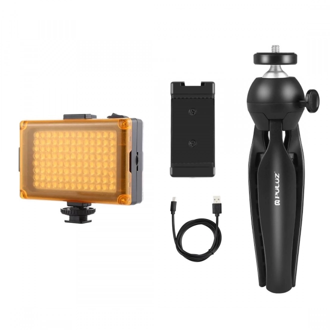Set Puluz pentru difuzare live cu suport trepied și lampă LED