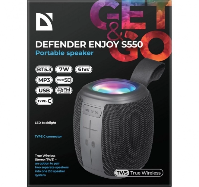 Boxă bluetooth defender enjoy s550 negru