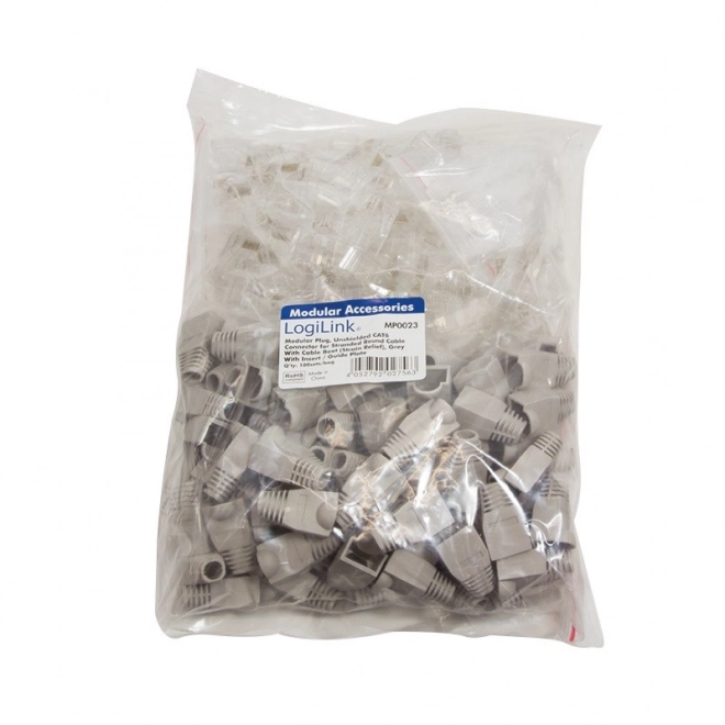 Conectori RJ45 CAT.6 cu protecție, gri, ambalaj 100 buc