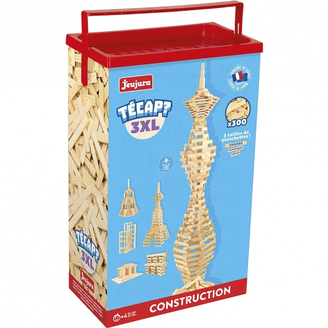 Jeujura set de construcție din lemn Técap 3XL – 300 piese
