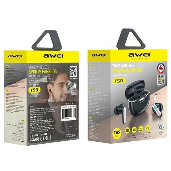 Căști stereo Bluetooth T50 TWS Negre
