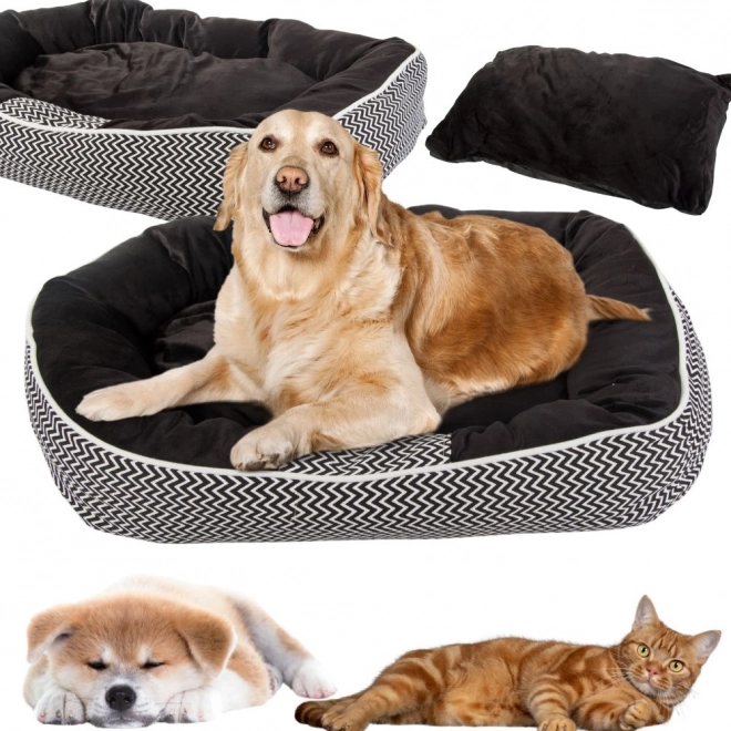 Pat pentru animale de companie confortabil cu pernă de pluș