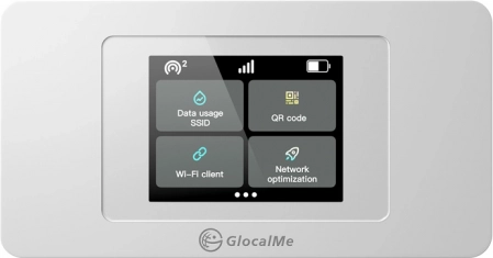 Router Wi‑Fi portabil 4G/LTE GlocalMe Duoturbo cu Cloud SIM