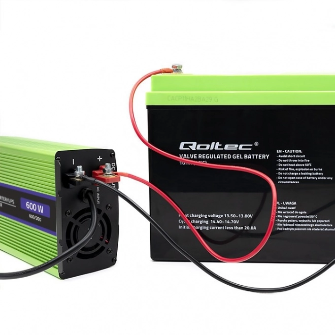 Invertor de tensiune pentru încărcare baterii și UPS 300/600W Qoltec