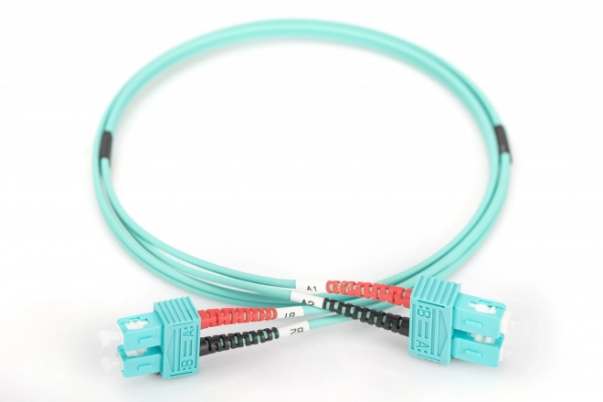 Fir optic patch cord SC-SC MM 50/125 OM3 duplex 3m turcoaz