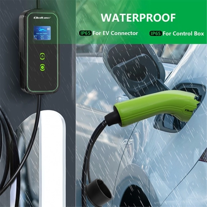 Încărcător auto electric mobil Qoltec cu afișaj LCD