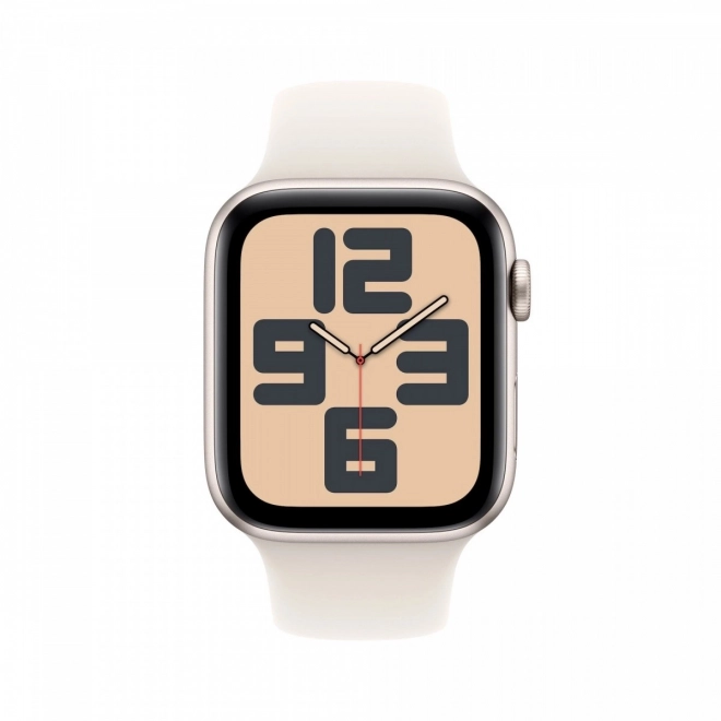 Apple Watch SE GPS 40 mm carcasă din aluminiu de culoare lumina lunii cu curea sport de culoare lumina lunii - mărimea S/M