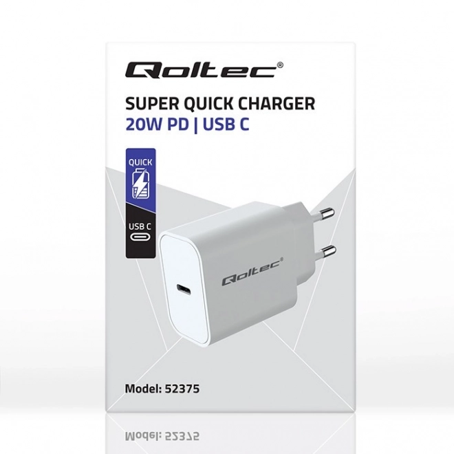Încărcător rapid USB-C 20W alb