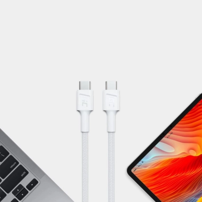 Cablu de Încărcare PowerStream USB-C la USB-C 2m Alb