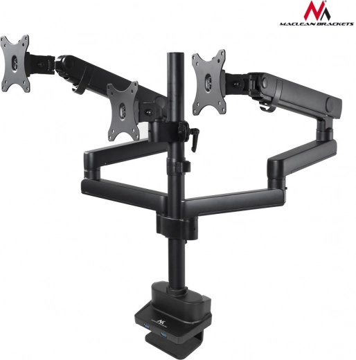 Ergonomie completă pentru trei ecrane