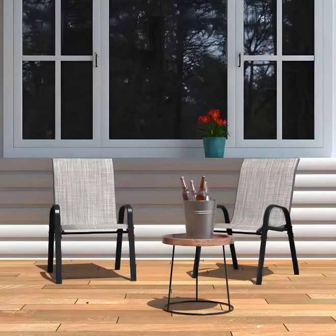 Set de scaune de grădină gri deschis MultiGarden