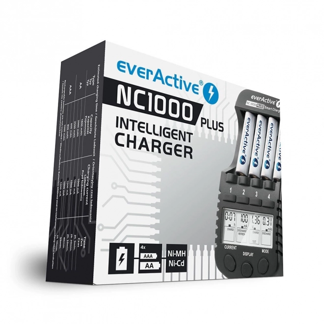 Încărcător profesional de acumulatori AA/AAA EverActive NC-1000 PLUS