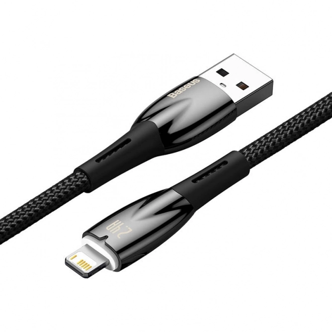 Cablu USB la Lightning Baseus Glimmer 2,4 A 2m negru
