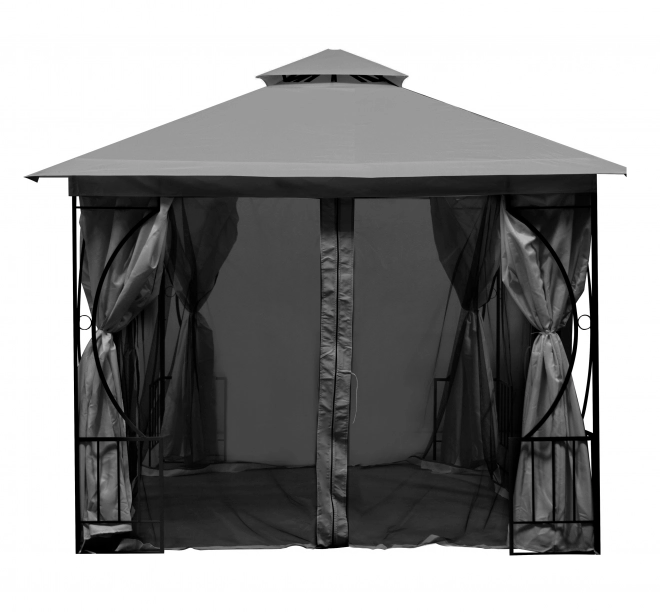 Cort de pavilon de grădină 2în1 cu pereți și plasă anti-insecte 3x3